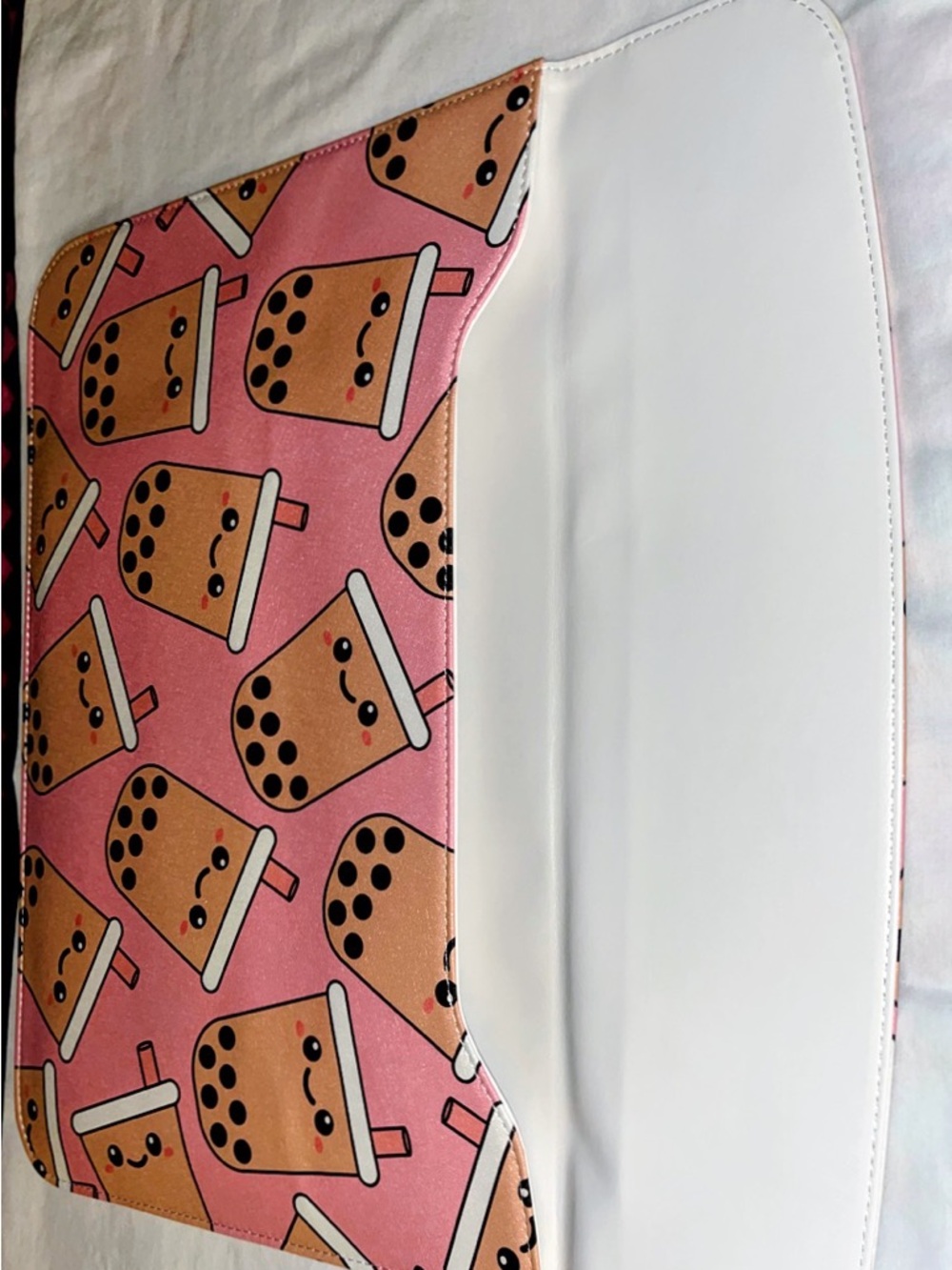 Laptop Sleeve for 15” Pink Bubble Tea with Kawaii Boba Print - Picture 8 of 14